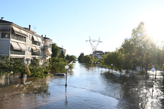 Πλημμύρες στη συνοικία Γάννουλη της Λάρισας